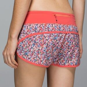 Floral Lululemon shorts size 6
